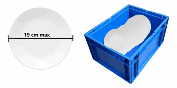 Caixa Organizadora de Pratos até 19cm com Tampa - Imagem 2